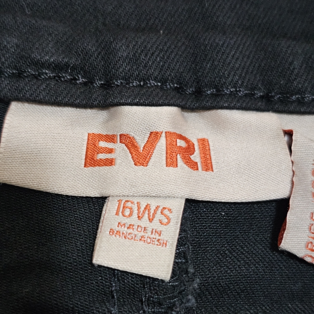 Evri Midrise Jegging Ankle Pants Black Womens Plus Size 16 W S - Picture 6 of 11